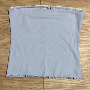 American Eagle Light Blue Tube Top with Floral Accent